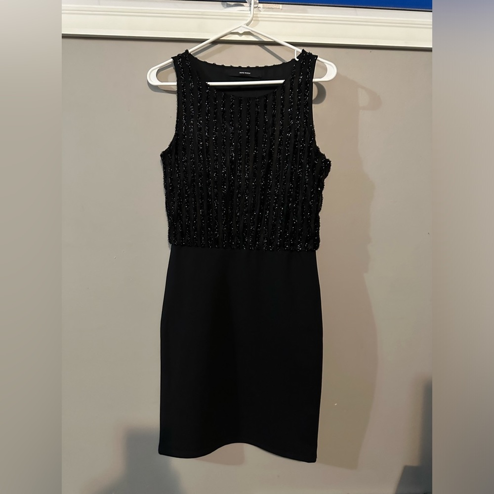 Shiny black dress
